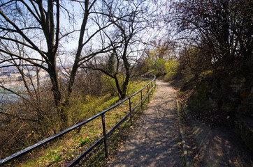 Path on Gellert hill in budapest, Hungary