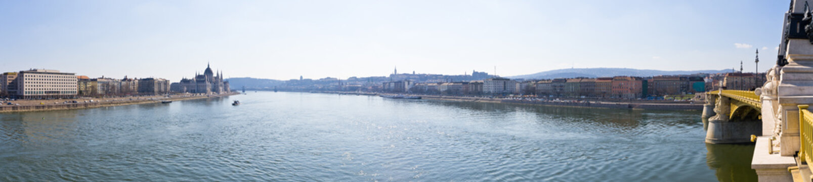 Danube and Margaret Bridge in Budapest, Hungary