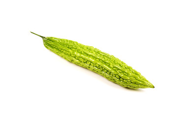 A Bitter gourd on White Background