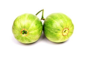 Two Melons on White Background