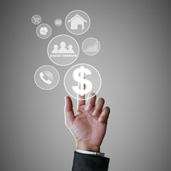  pressing modern social button