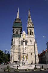 Fototapeta premium Zagreb cathedral dedicated to the Assumption of Mary, Croatia