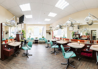 Panorama beim Friseur