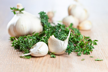 garlic and  thyme