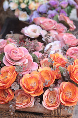 Beautiful rose of artificial flowers