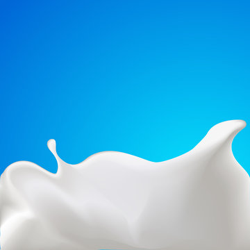 vector splash of milk or yogurt - illustration 