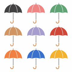 Umbrella icon set