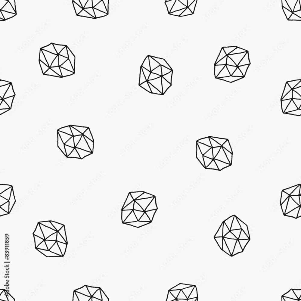 Wall mural abstract polygons seamless pattern