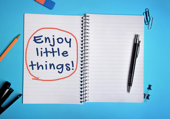 Enjoy the little things word