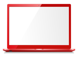 Red laptop