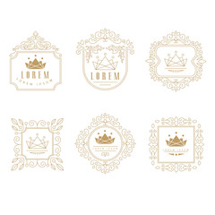 Set of Elegant Monogram Design. 