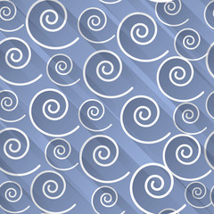 A seamless pattern of spirals in which the flat shadows.