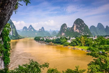 Fototapete Rund Li-Fluss in China © SeanPavonePhoto