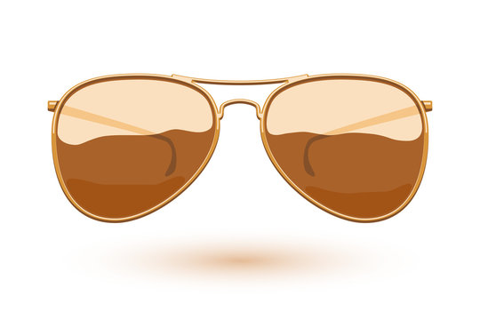 Aviator sunglasses icon fashion vector illustration.