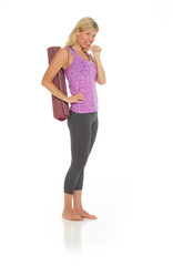 Model nervous biting nails