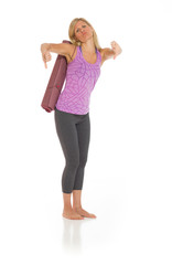 Fototapeta premium Model negative thumbs down