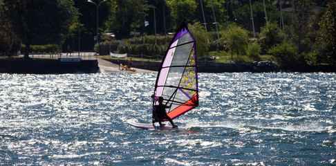 WindSurfer in Lake Como