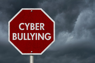 Obraz premium Stop Cyber Bullying Road Sign