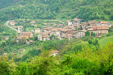 Fototapeta na wymiar Pranzo, medieval village in Trentino, Italy