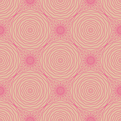 Lineart ornamental geometric floral pattern