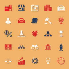 Franchise classic color icons with shadow