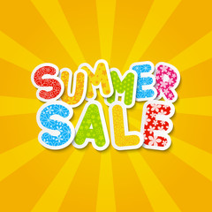 Paper summer sale message for Your design 