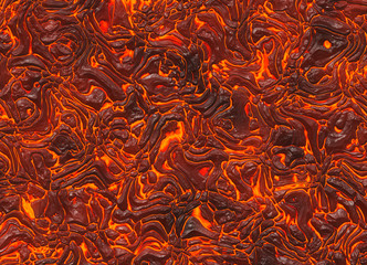 heat red lava texture of eruption volcano