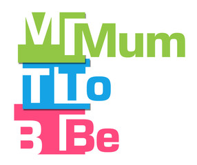 Mum To Be Abstract Colorful Stripes 