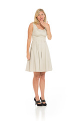 Model isolated covering mouth