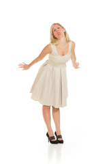 Naklejka premium Model isolated sticking tongue out