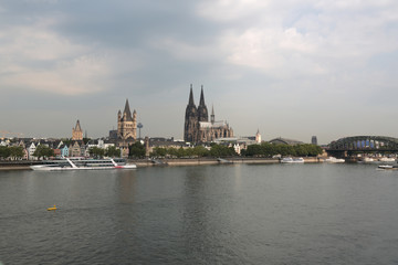 Obraz premium Köln Dom Rhein