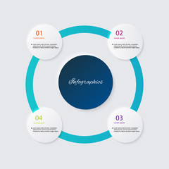 Infographics elements in modern flat business style. Can be used