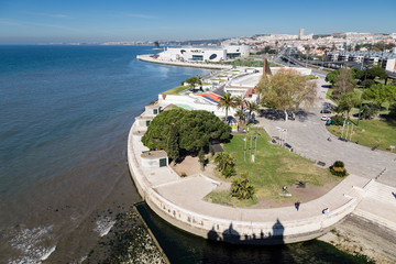 Vistas desde la Torre de Belem en Lisboa