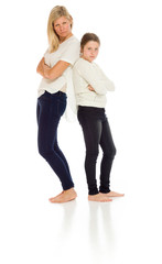 Model shot in studio on white