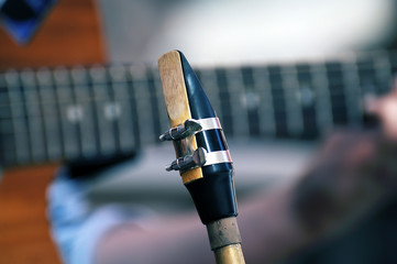 Naklejka premium Saxophone mouthpiece