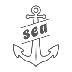 vector vintage nautical label, icon and design element