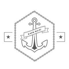 vector vintage nautical label, icon and design element