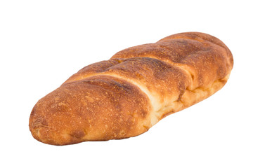 White bread isolated on white background