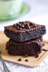Homemade Brownies with chocolate chips