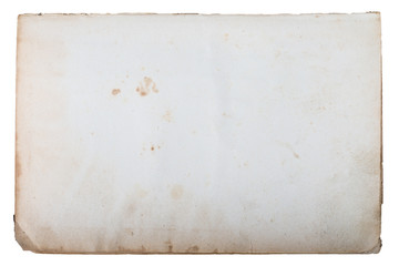 Page of old book isolated on a white background
