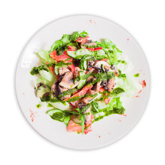 Salad with mushrooms and vegetables