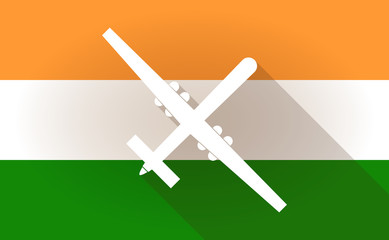 India flag icon with a war drone