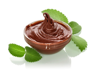 Chocolate cream isolated