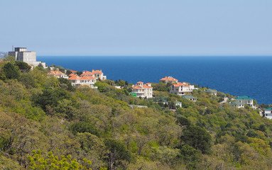 Fototapeta na wymiar The town on the coast. Crimea