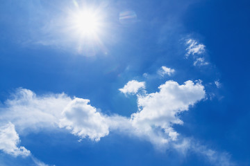 Sky with afternoon  sun