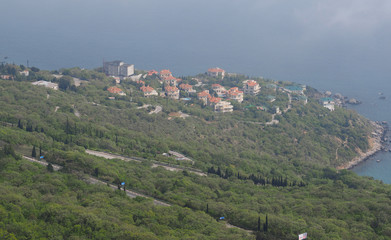 Obraz premium The town on the coast. Crimea