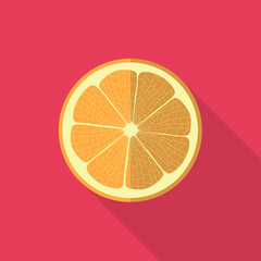 Orange flat design. Vector illustration