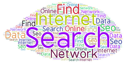 Obraz premium Search on the Internet - word cloud