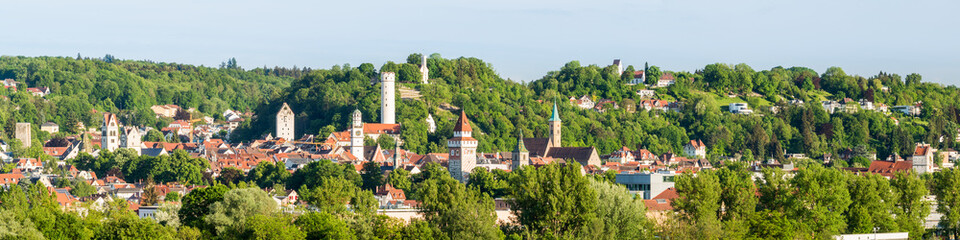 Panorama der Stadt Ravensburg - obrazy, fototapety, plakaty