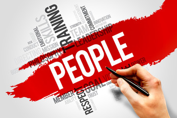 PEOPLE word cloud, business concept